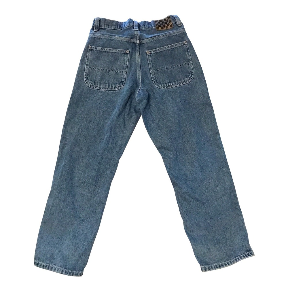 Vans Off The Wall Loose Fit Denim Jeans Mens 28 Medium Wash Distressed Skate - Picture 2 of 6